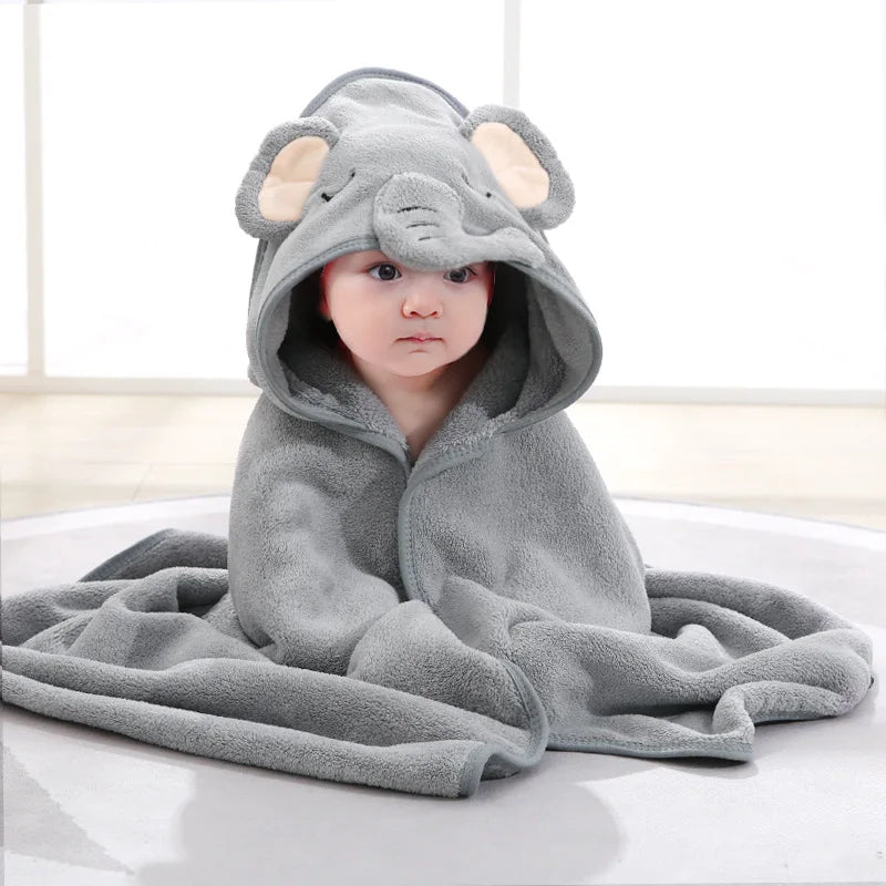 Cartoon Hooded Baby Bathrobe - Unlimitedzaks.store