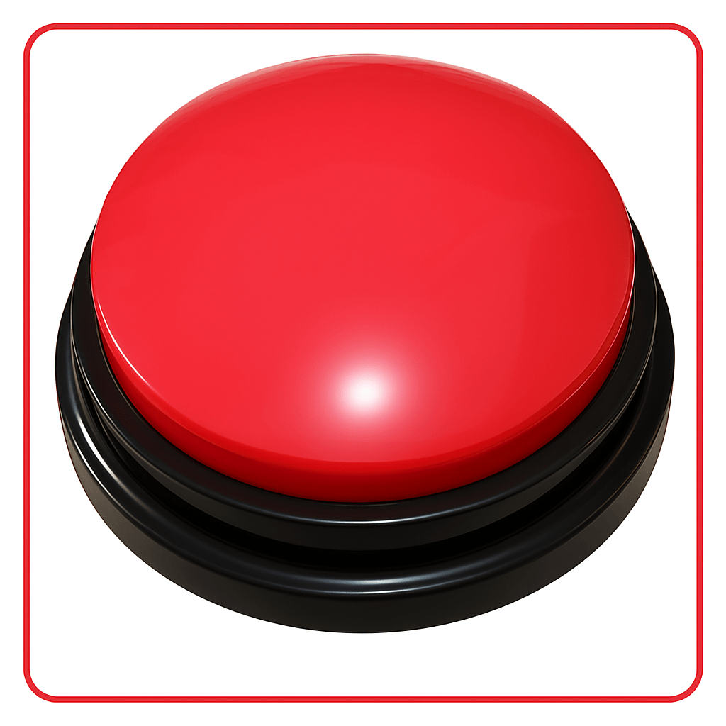 Color Voice™ Pet Communication Button for Smarter Pet Training - red button for effective pet interaction and training.