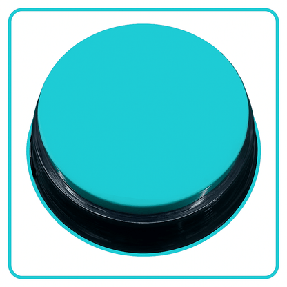 Color Voice™ Pet Communication Button for Smarter Pet Training in bright turquoise color