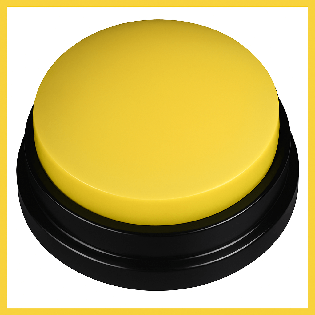 Color Voice™ Pet Communication Button for Smarter Pet Training in bright yellow, designed to enhance pet interaction and reduce stress.