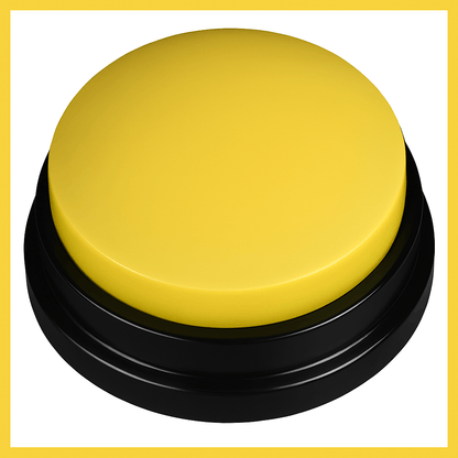 Color Voice™ Pet Communication Button for Smarter Pet Training in bright yellow, designed to enhance pet interaction and reduce stress.