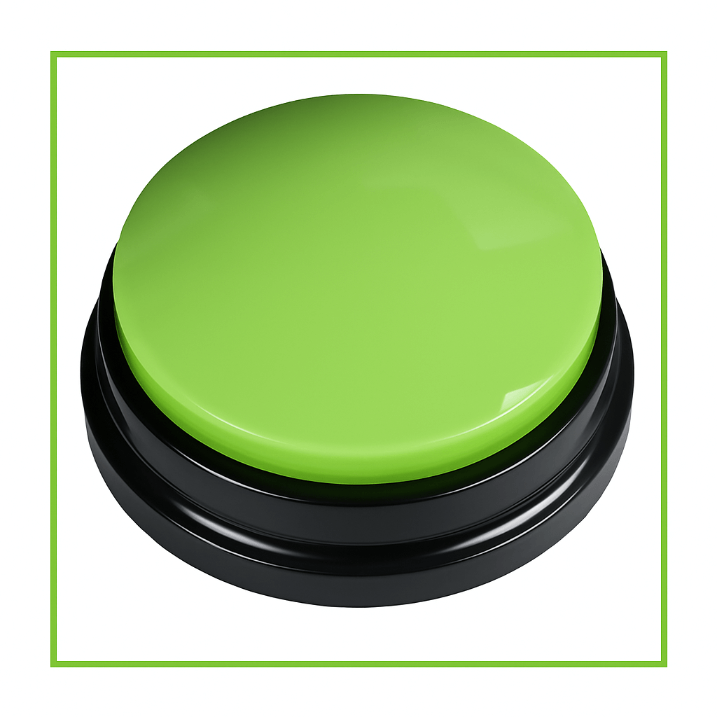 Green Color Voice™ Pet Communication Button for Smarter Pet Training, designed to enhance pet communication and reduce frustration.