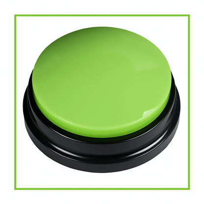 Green Color Voice™ Pet Communication Button for Smarter Pet Training, designed to enhance pet communication and reduce frustration.