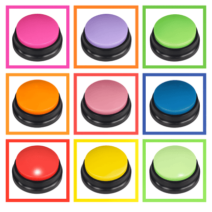 Colorful pet communication buttons for dog training