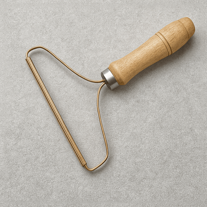 Portable Pet Hair & Lint Remover – Manual Brush for Clothes and Furniture on a gray background