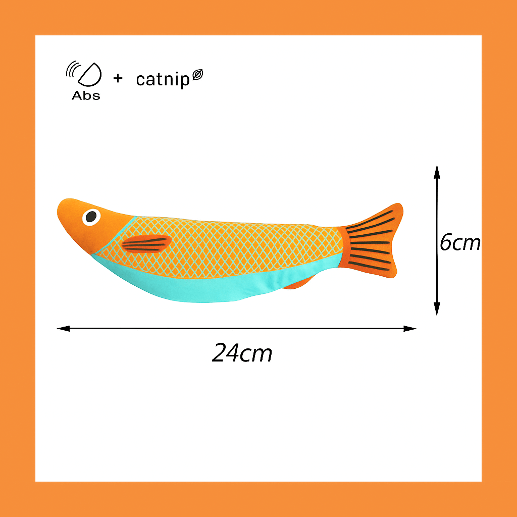 "squeaky catnip fish toy– Fun, Safe & Snuggly Playtime for Cats"