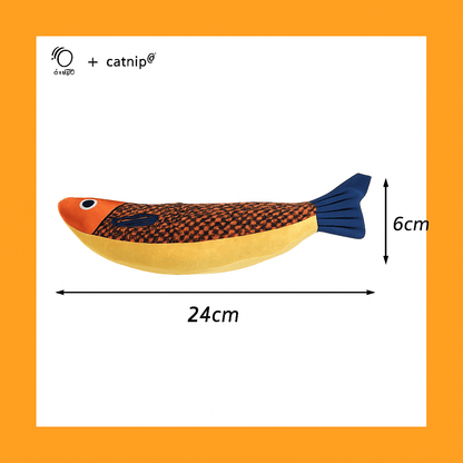 squeaky catnip fish toy– Fun, Safe & Snuggly Playtime for Cats, 24cm toy with catnip for playful and happy cats