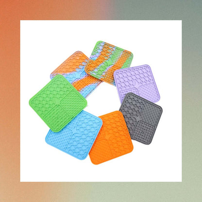 dog bath time distraction mat -Pet Lick Mat Distraction in assorted colors