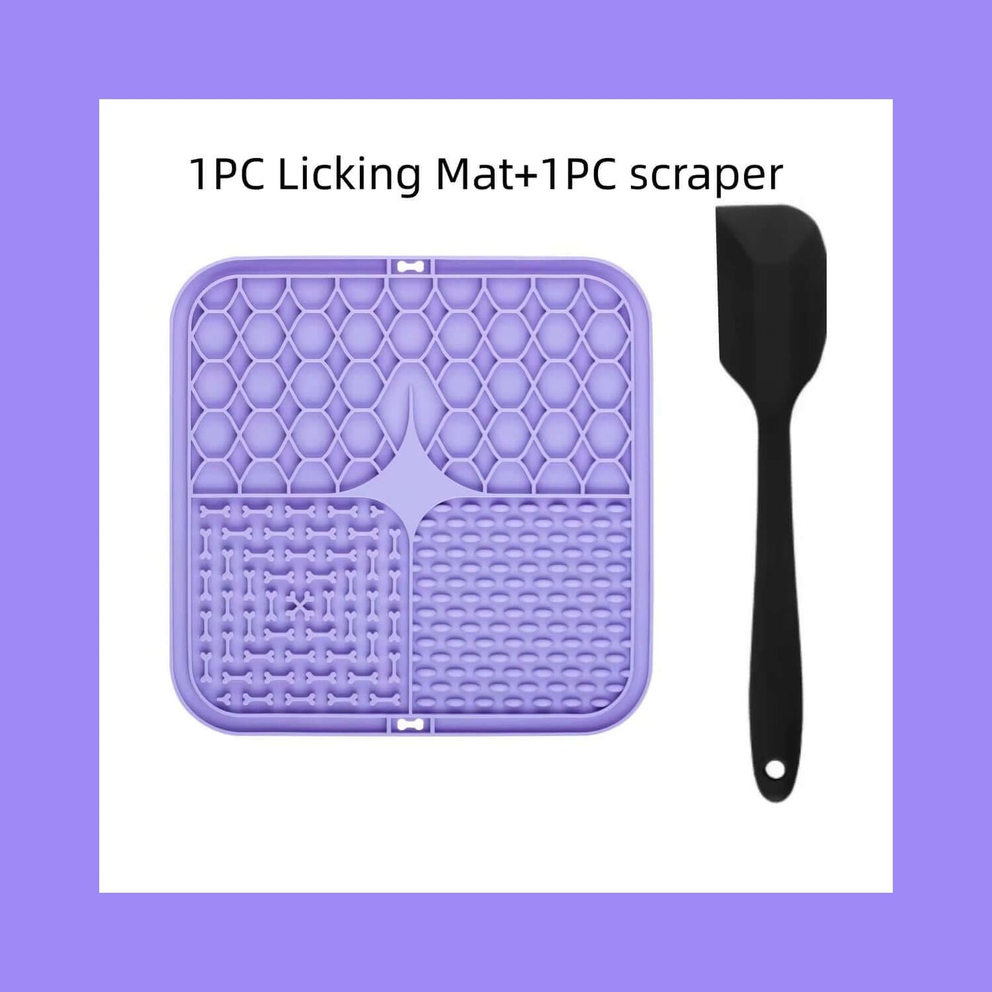 dog bath time distraction mat -Pet Lick Mat Distraction with scraper, ideal for stress-free dog grooming and feeding sessions.