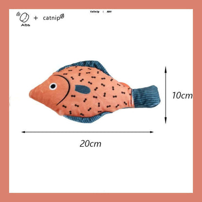 squeaky catnip fish toy– Fun, Safe & Snuggly Playtime for Cats, perfect pet accessory with dimensions 20cm by 10cm.