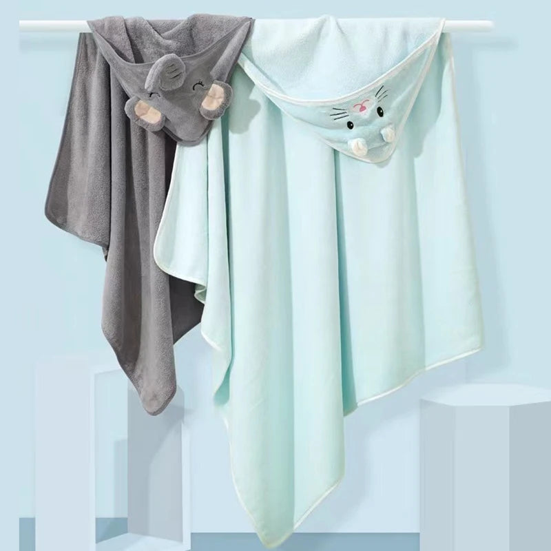 Cartoon Hooded Baby Bathrobe - Unlimitedzaks.store