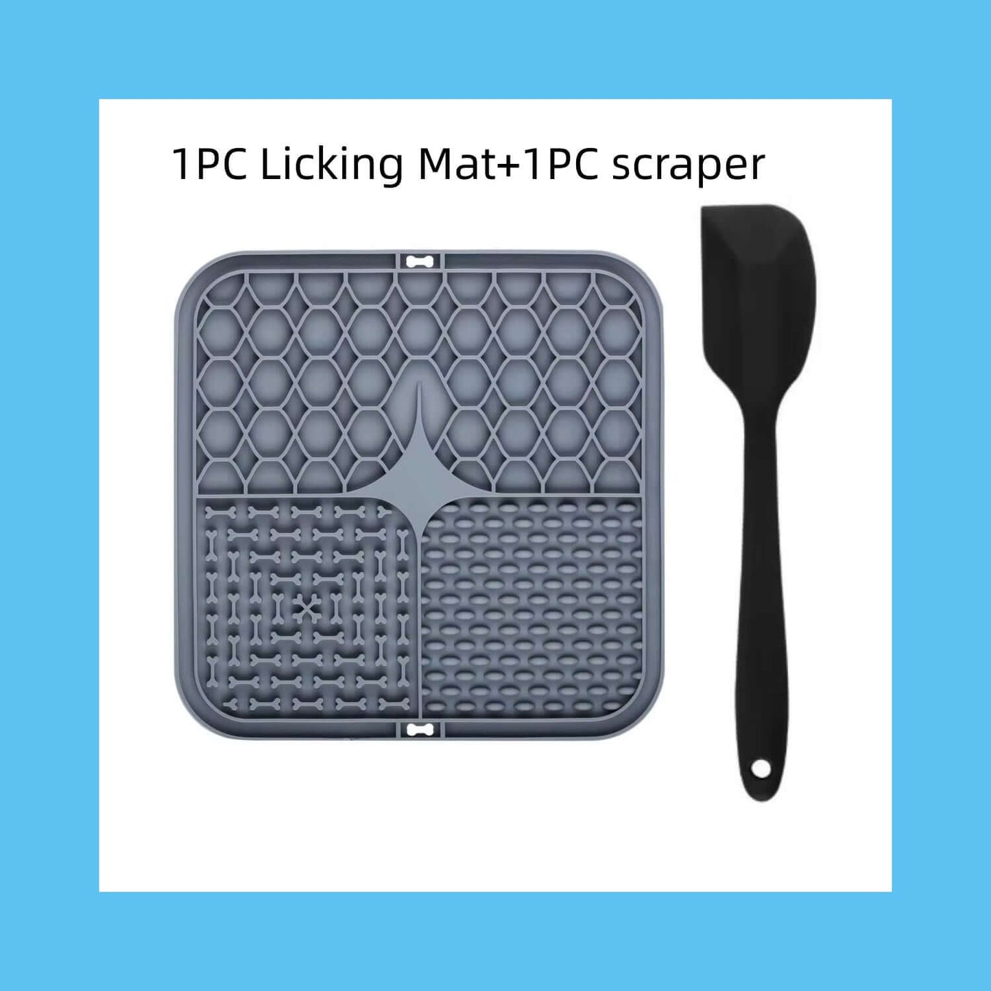 dog bath time distraction mat -Pet Lick Mat Distraction with scraper, perfect for calming dogs during baths and grooming sessions.