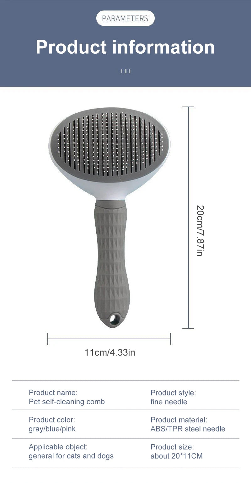 Pet Hair Grooming Brush - Unlimitedzaks.store