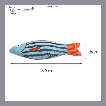 squeaky catnip fish toy– Fun, Safe & Snuggly Playtime for Cats, fish-shaped toy with measurements