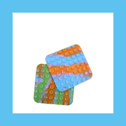 Colorful dog bath time distraction mat -Pet Lick Mat Distraction with suction cups to calm pets during grooming or feeding.