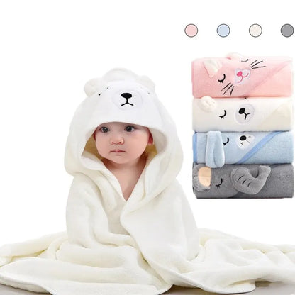Cartoon Hooded Baby Bathrobe - Unlimitedzaks.store