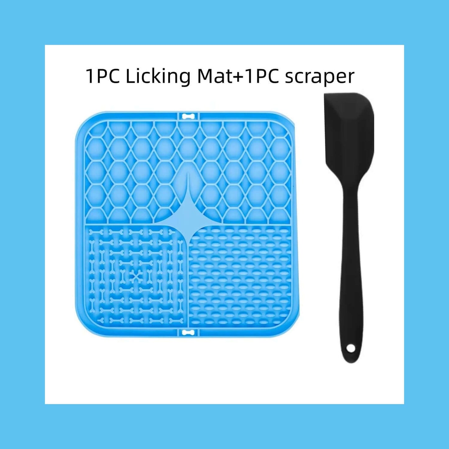 dog bath time distraction mat -Pet Lick Mat Distraction with scraper for grooming and calming pets during bath time.
