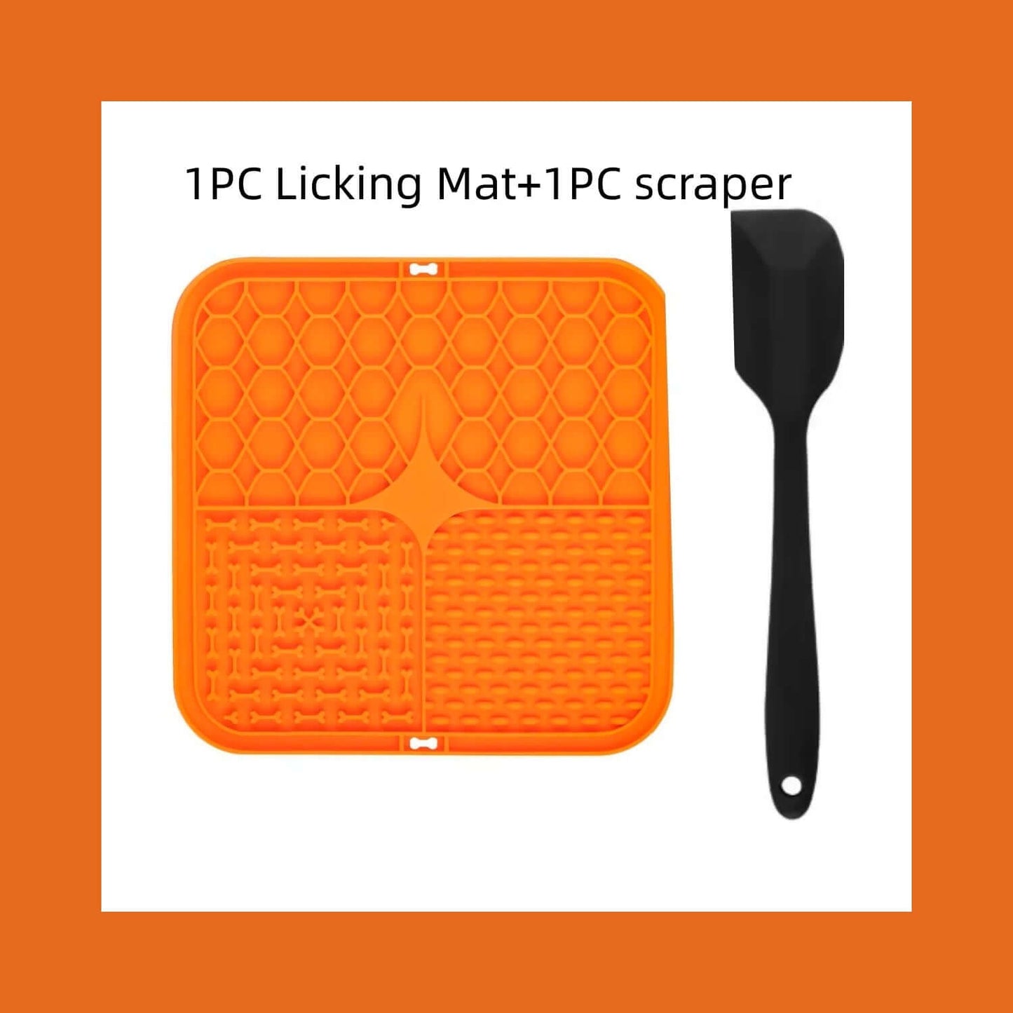 dog bath time distraction mat -Pet Lick Mat Distraction with scraper for easy cleaning.