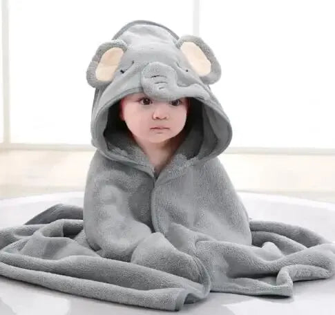 Cartoon Hooded Baby Bathrobe - Unlimitedzaks.store
