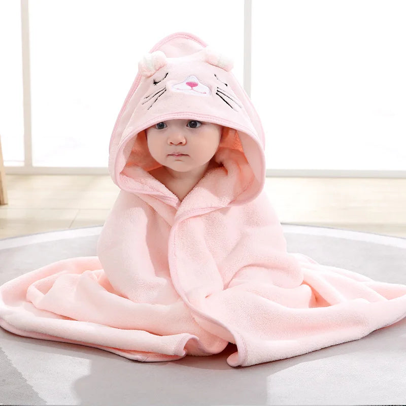 Cartoon Hooded Baby Bathrobe - Unlimitedzaks.store